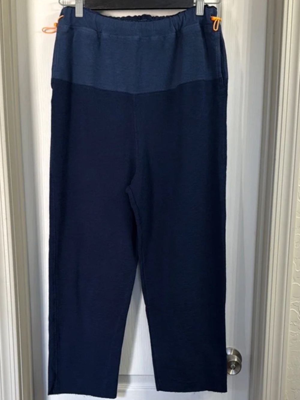Free People Movement Blue Sweatpants with Orange Drawstring Size S